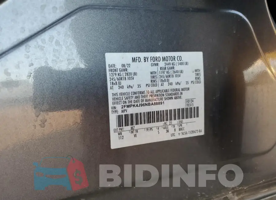 2FMPK4J96NBA88891 Photo# 13