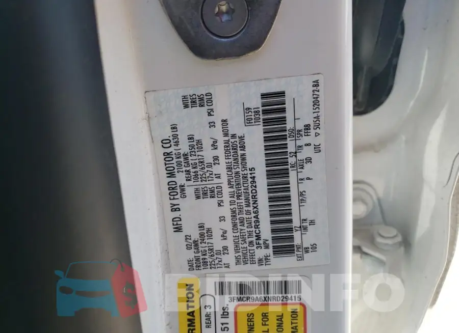 3FMCR9A6XNRD29415 Photo# 13
