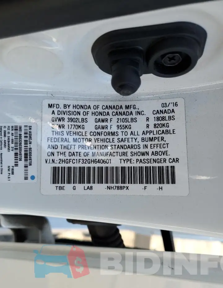 2HGFC1F32GH640601 Photo# 12