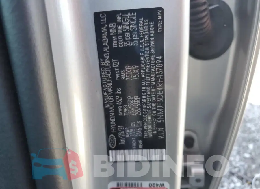 5NMJF3DE4RH437894 Photo# 13