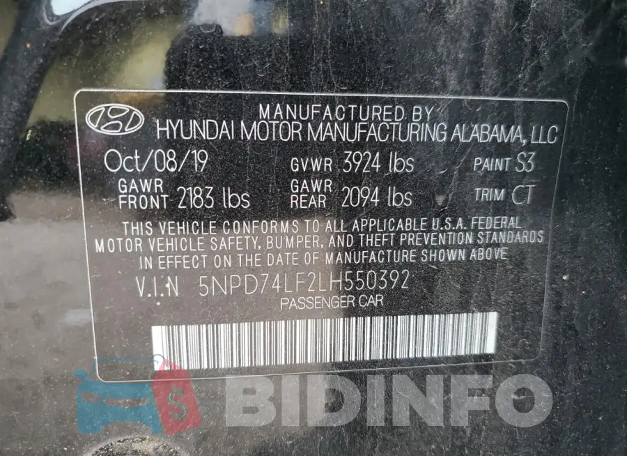5NPD74LF2LH550392 Photo# 12