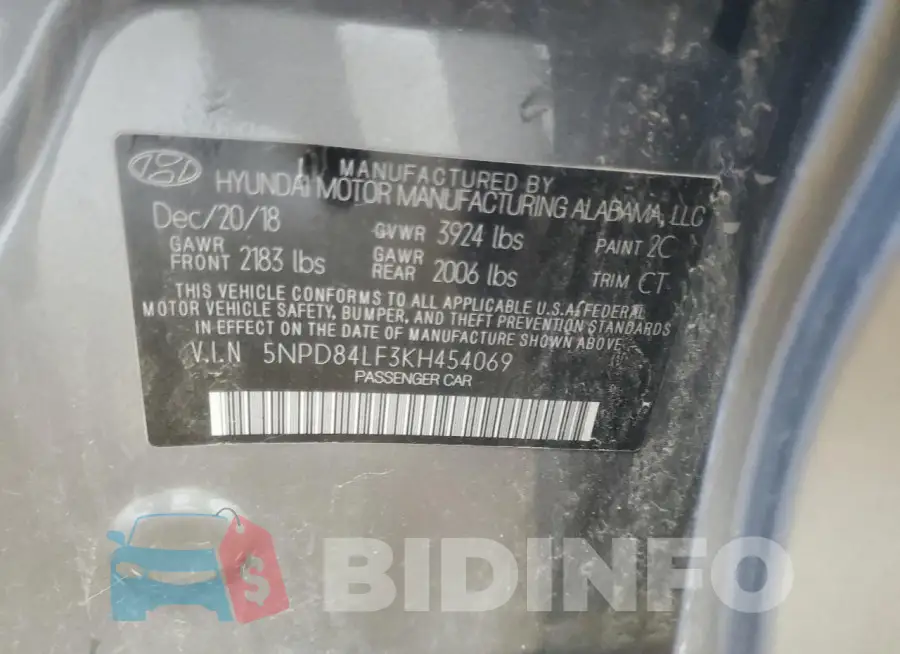5NPD84LF3KH454069 Photo# 13