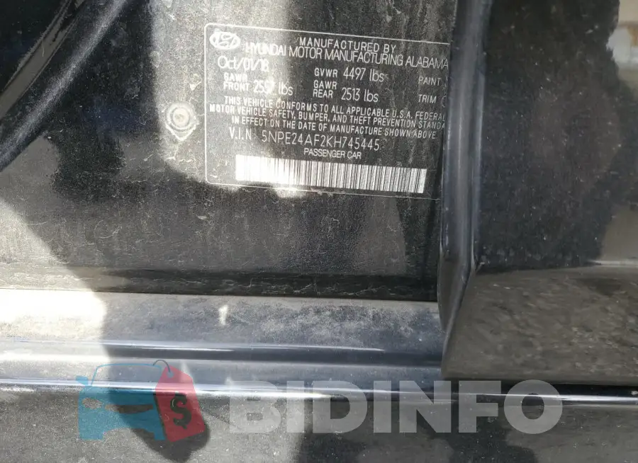 5NPE24AF2KH745445 Photo# 12