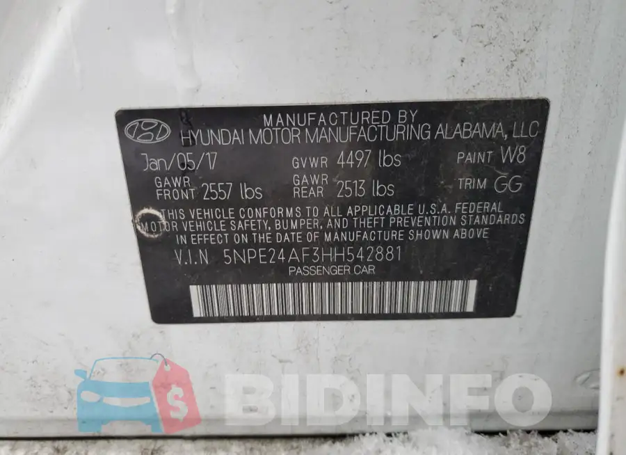 5NPE24AF3HH542881 Photo# 13