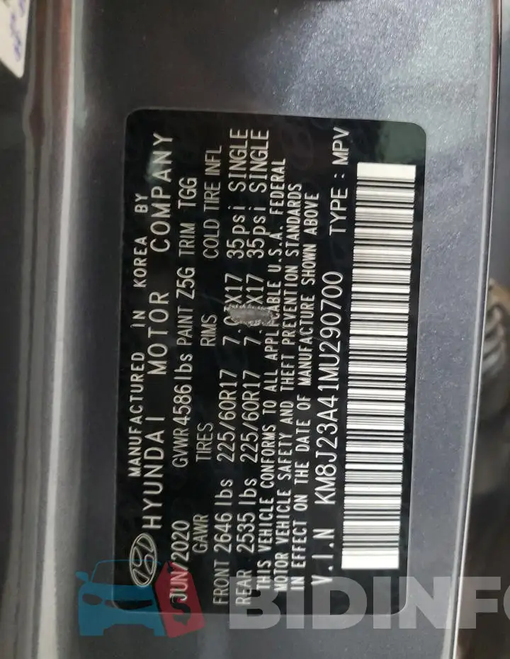 KM8J23A41MU290700 Photo# 13