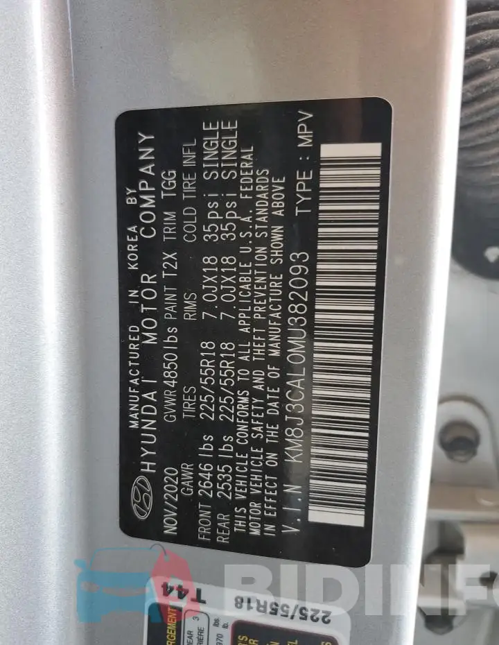 KM8J3CAL0MU382093 Photo# 13