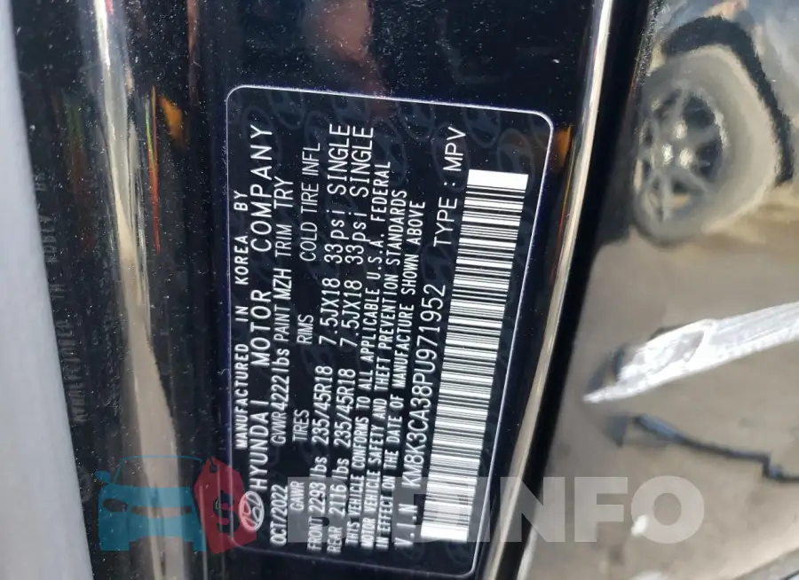 KM8K3CA38PU971952 Photo# 13