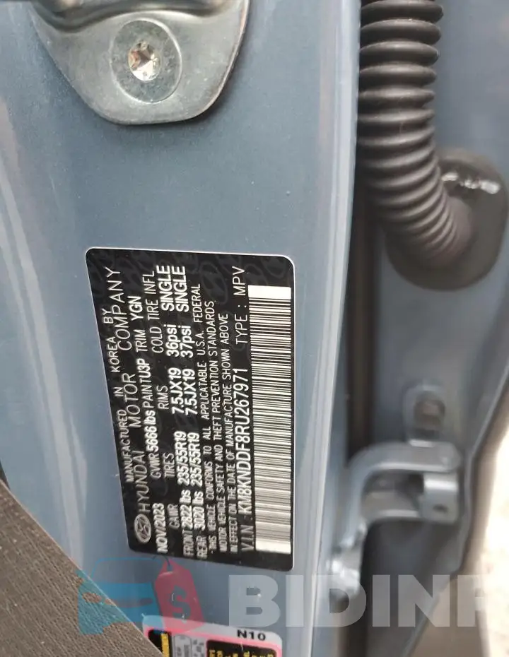 KM8KNDDF8RU267971 Photo# 14