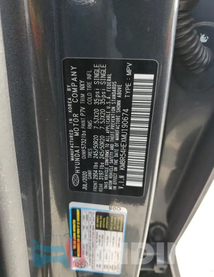 KM8R54HEXMU190674 Photo# 13