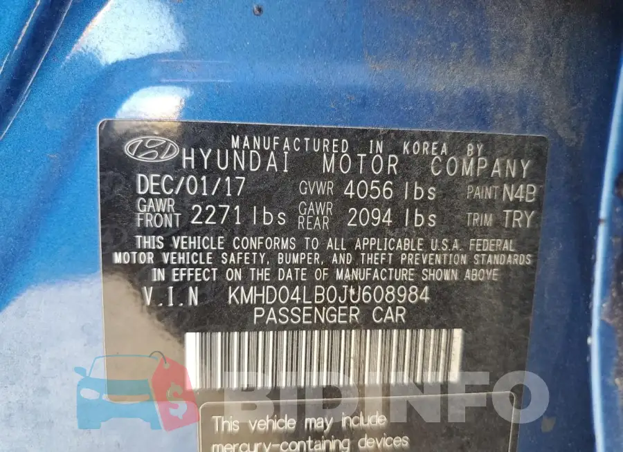 KMHD04LB0JU608984 Photo# 13