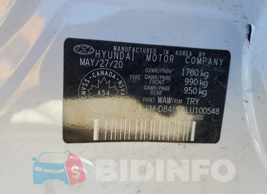 KMHD84LF6LU100548 Photo# 12