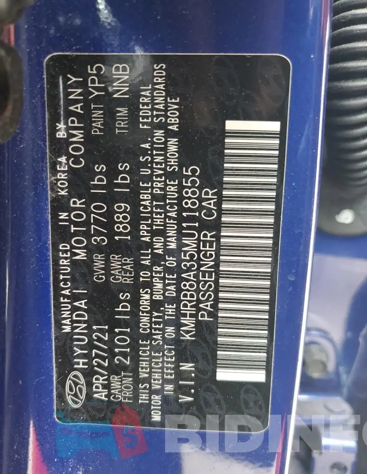 KMHRB8A35MU118855 Photo# 14