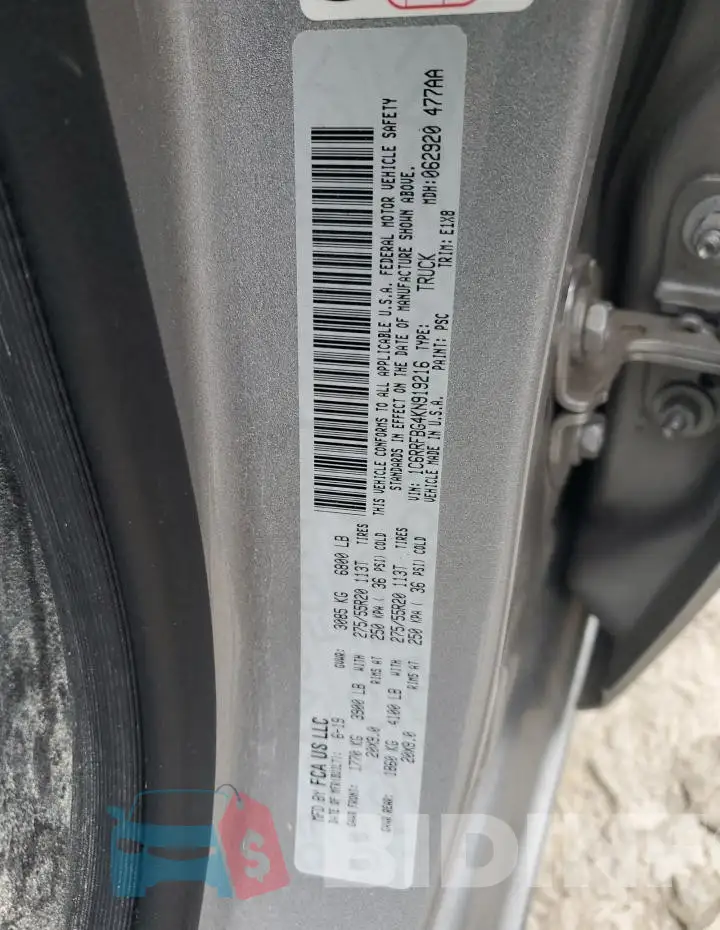 1C6RRFBG4KN919216 Photo# 13