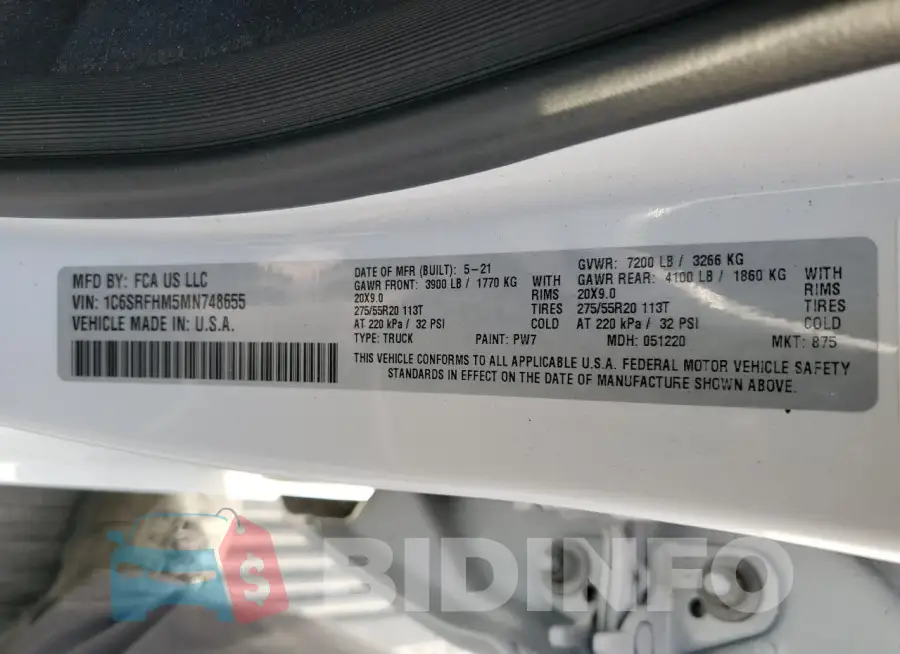 1C6SRFHM5MN748655 Photo# 12