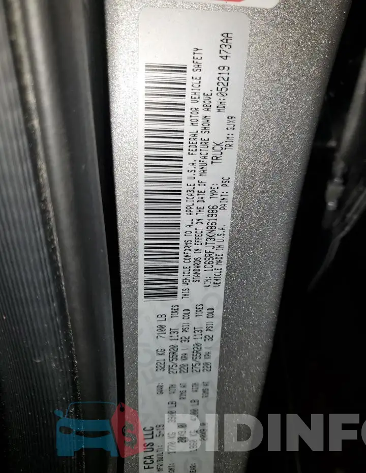 1C6SRFJT3KN861986 Photo# 13