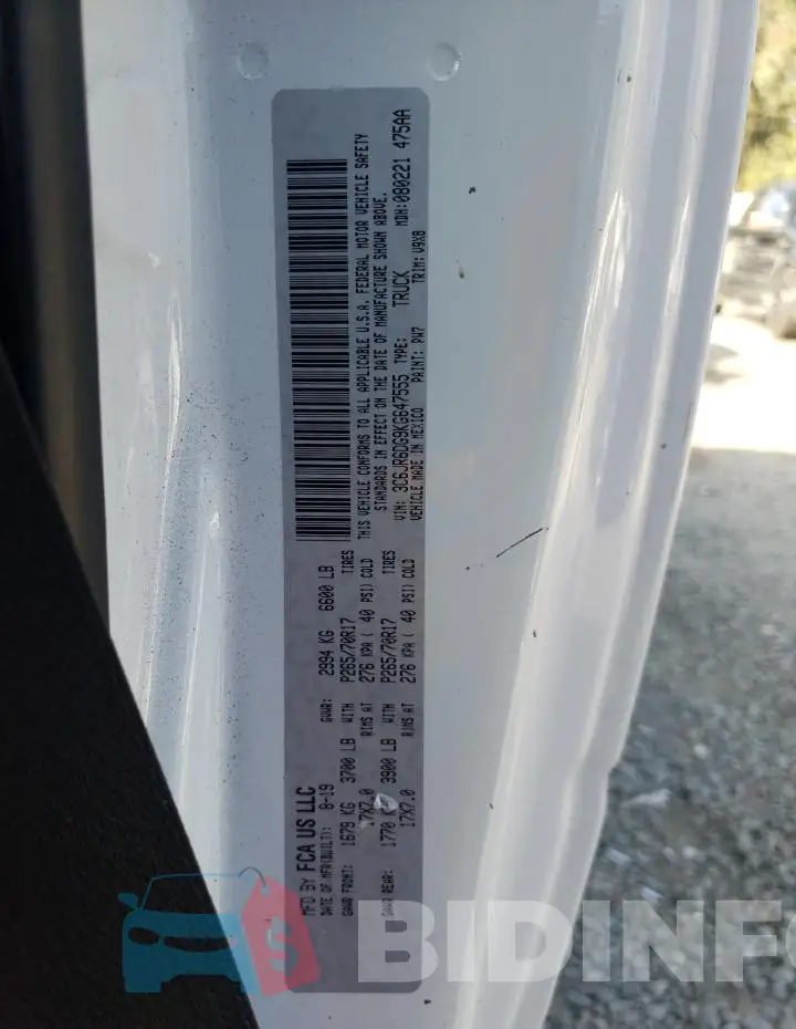 3C6JR6DG9KG647555 Photo# 12