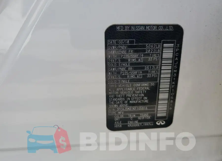 3PCAJ5M31KF105816 Photo# 13