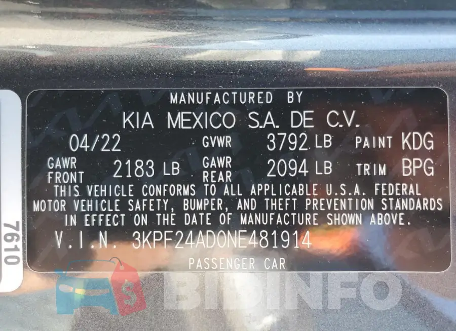 3KPF24AD0NE481914 Photo# 13