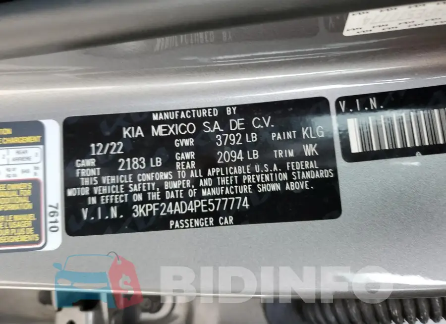 3KPF24AD4PE577774 Photo# 12