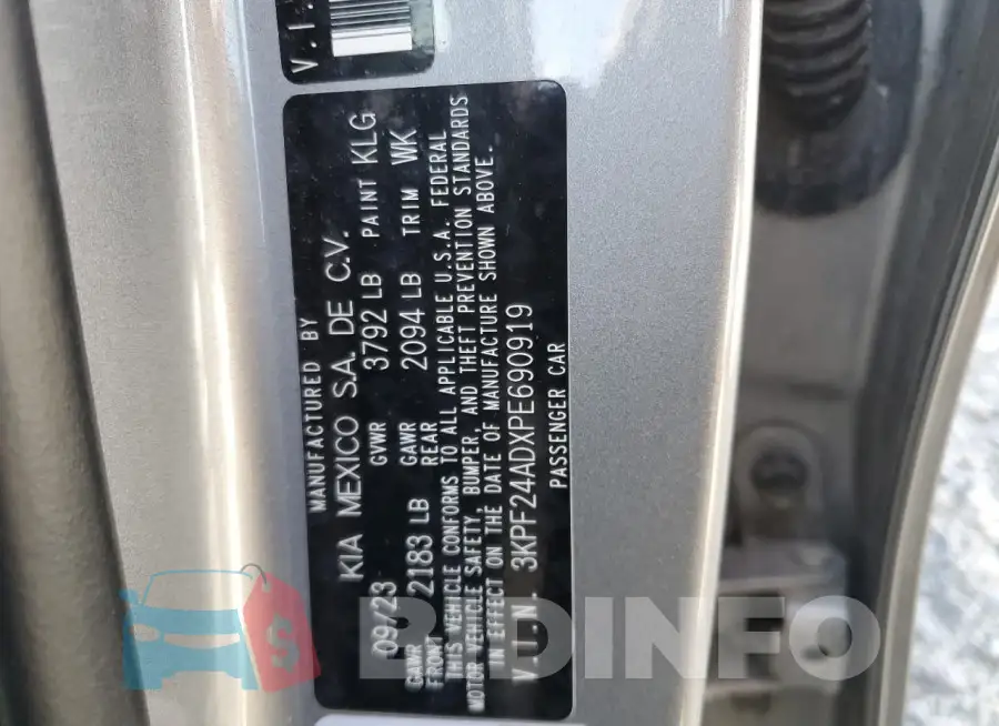 3KPF24ADXPE690919 Photo# 12