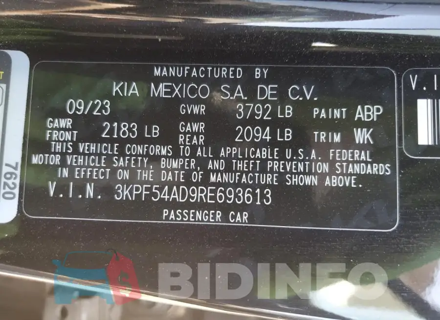 3KPF54AD9RE693613 Photo# 12