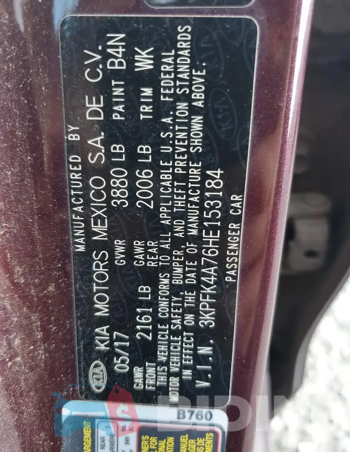 3KPFK4A76HE153184 Photo# 13