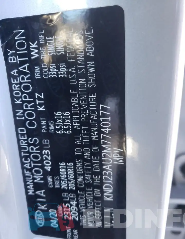 KNDJ23AU2M7740177 Photo# 14