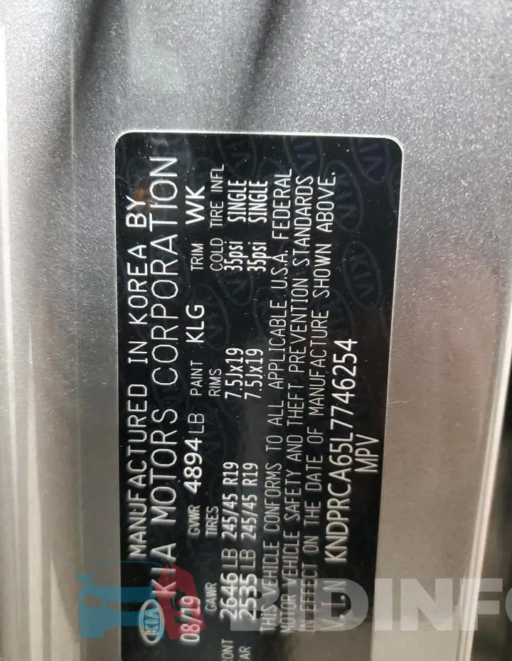 KNDPRCA65L7746254 Photo# 13
