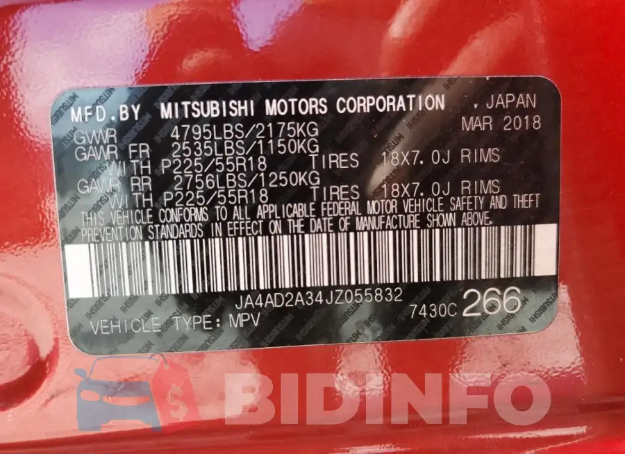JA4AD2A34JZ055832 Photo# 13