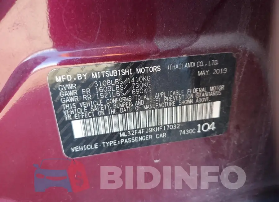 ML32F4FJ9KHF17032 Photo# 12