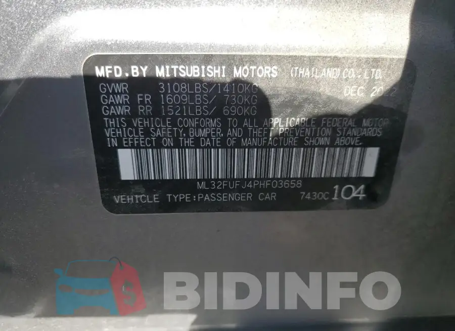 ML32FUFJ4PHF03658 Photo# 12