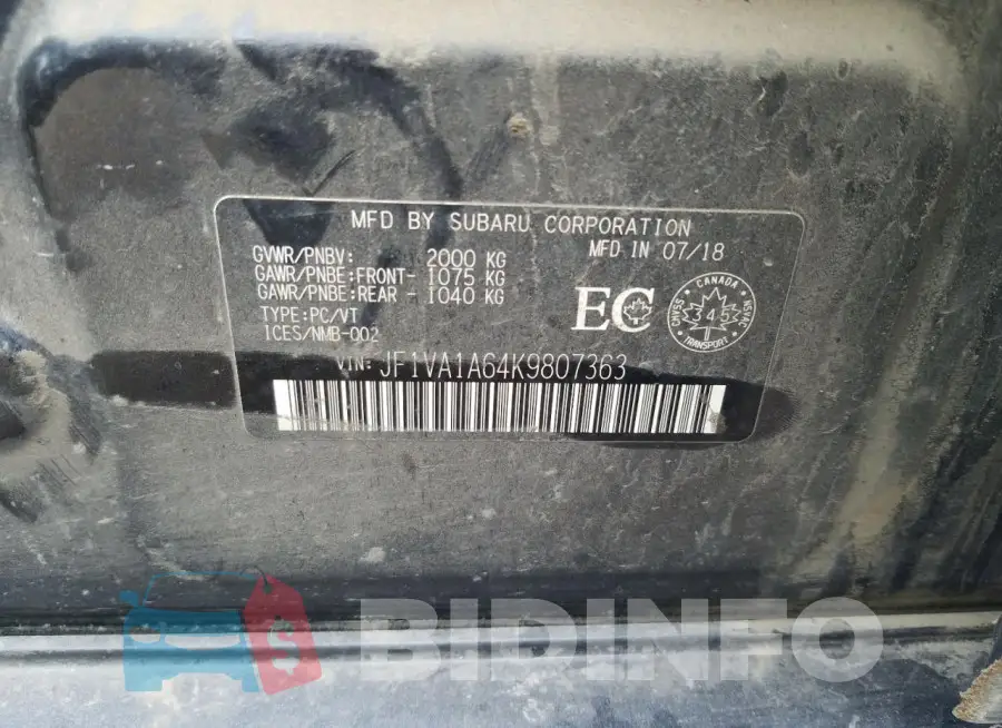 JF1VA1A64K9807363 Photo# 12
