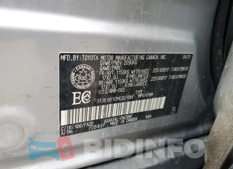 2T3B1RFV2MC207084 Photo# 14