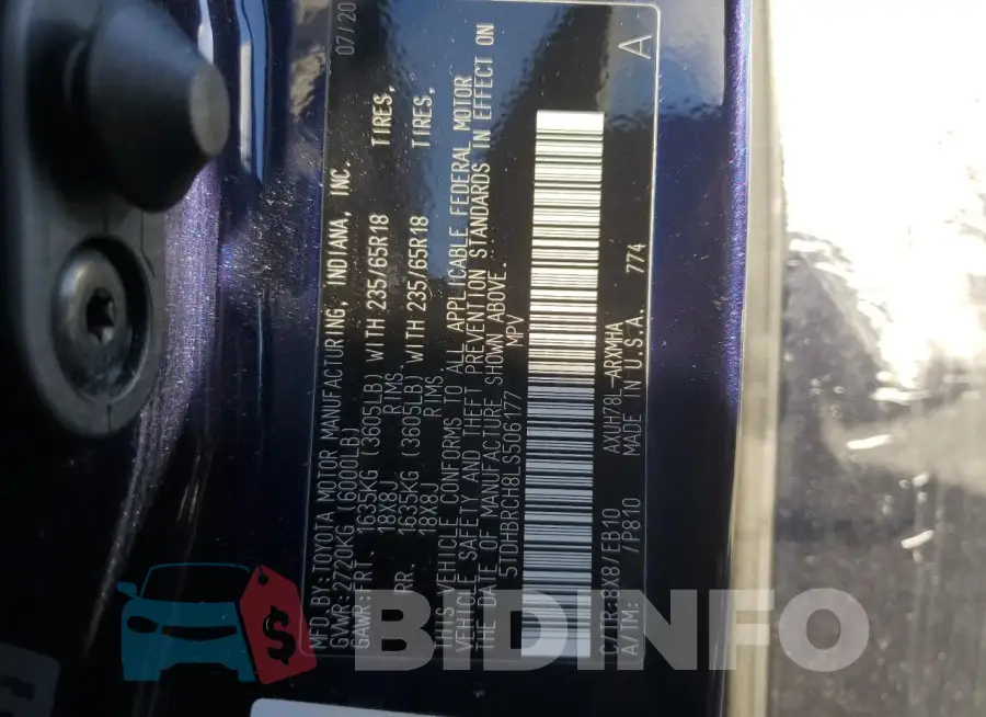 5TDHBRCH8LS506177 Photo# 13