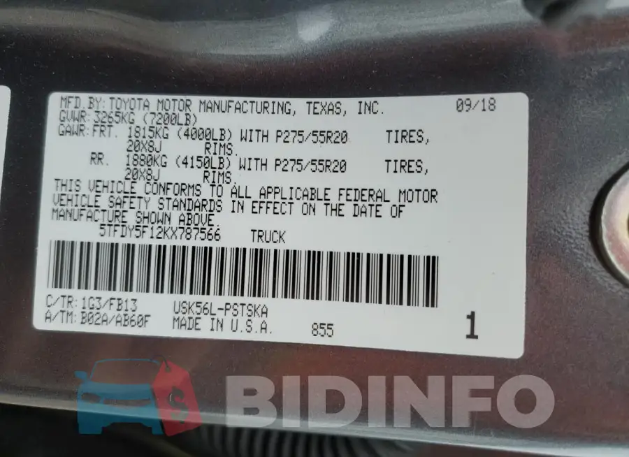 5TFDY5F12KX787566 Photo# 13