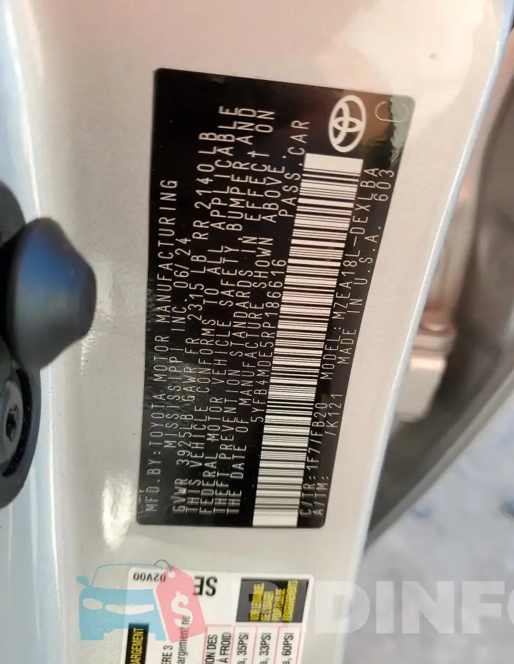 5YFB4MDE5RP186616 Photo# 12