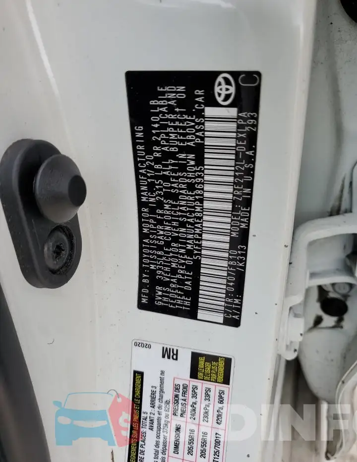 5YFEPMAE8MP186935 Photo# 13