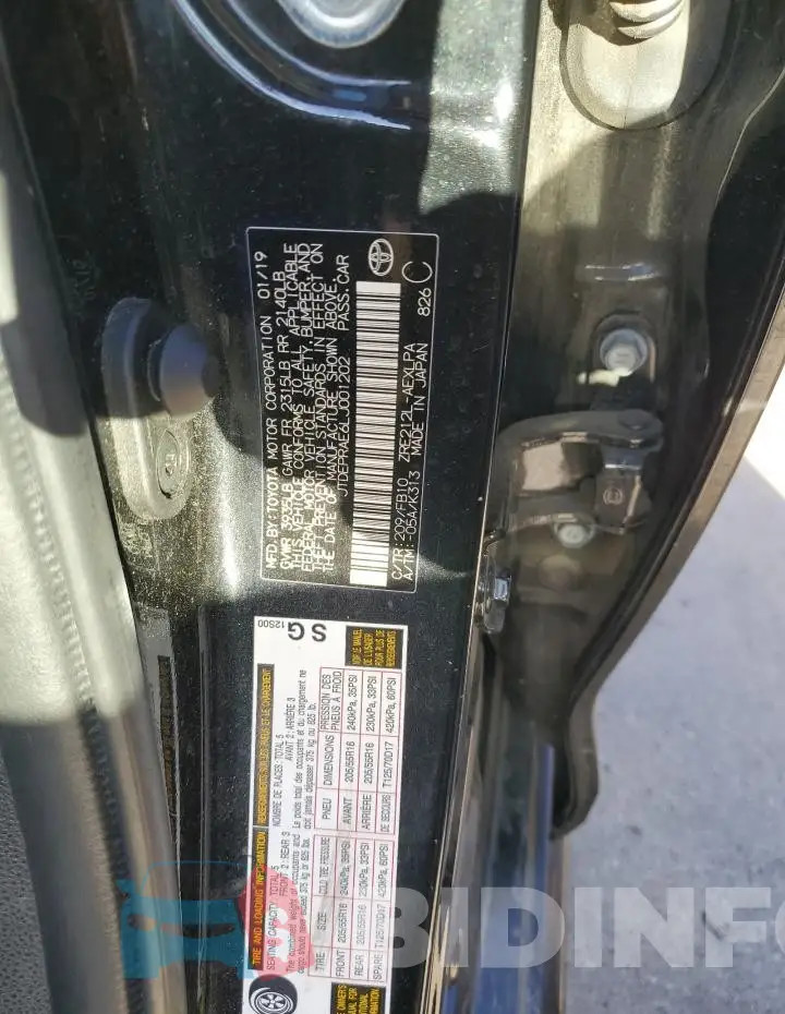 JTDEPRAE6LJ001202 Photo# 12