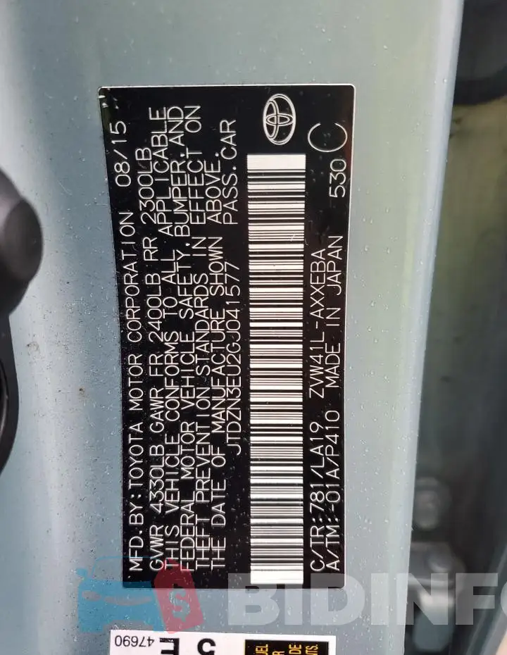 JTDZN3EU2GJ041577 Photo# 13