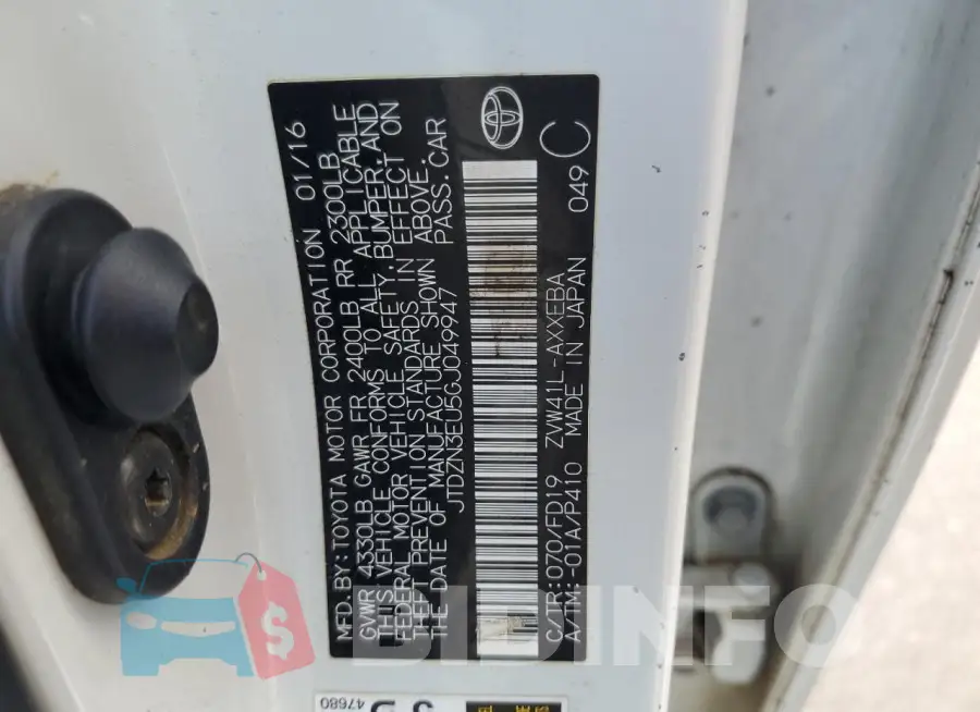 JTDZN3EU5GJ049947 Photo# 13