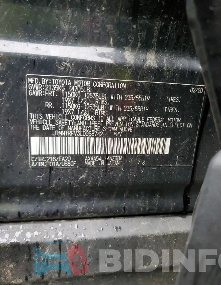 JTMN1RFV3LD058742 Photo# 13