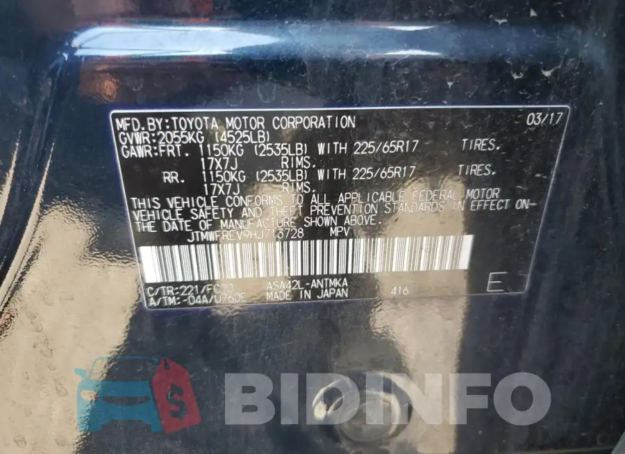 JTMWFREV9HJ713728 Photo# 13