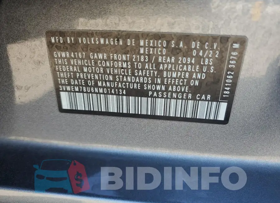 3VWEM7BU6NM014134 Photo# 12