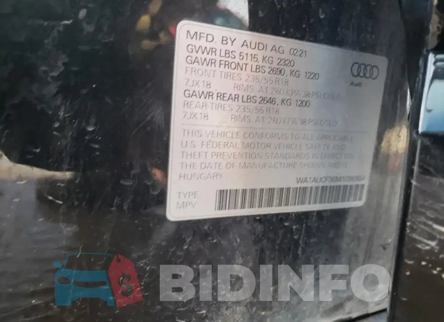WA1AUCF36M1096884 Photo# 13
