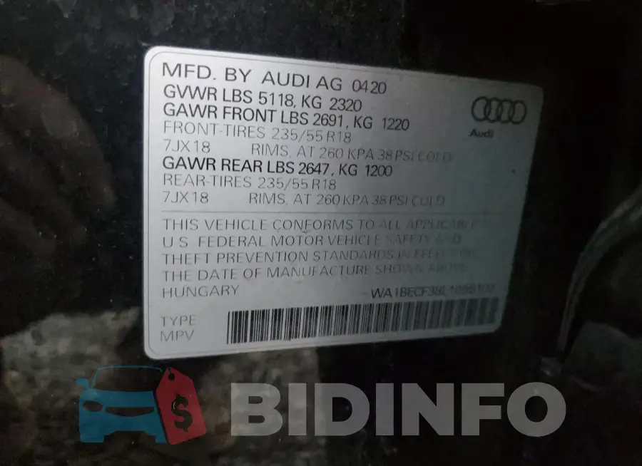 WA1BECF38L1099107 Photo# 14