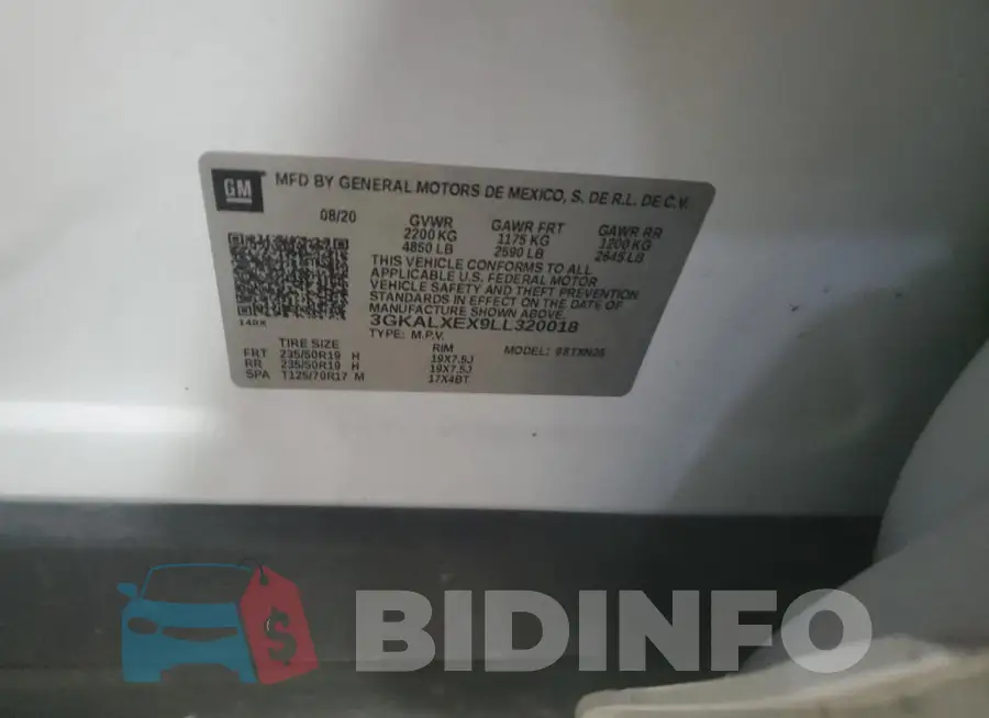 3GKALXEX9LL320018 Photo# 13