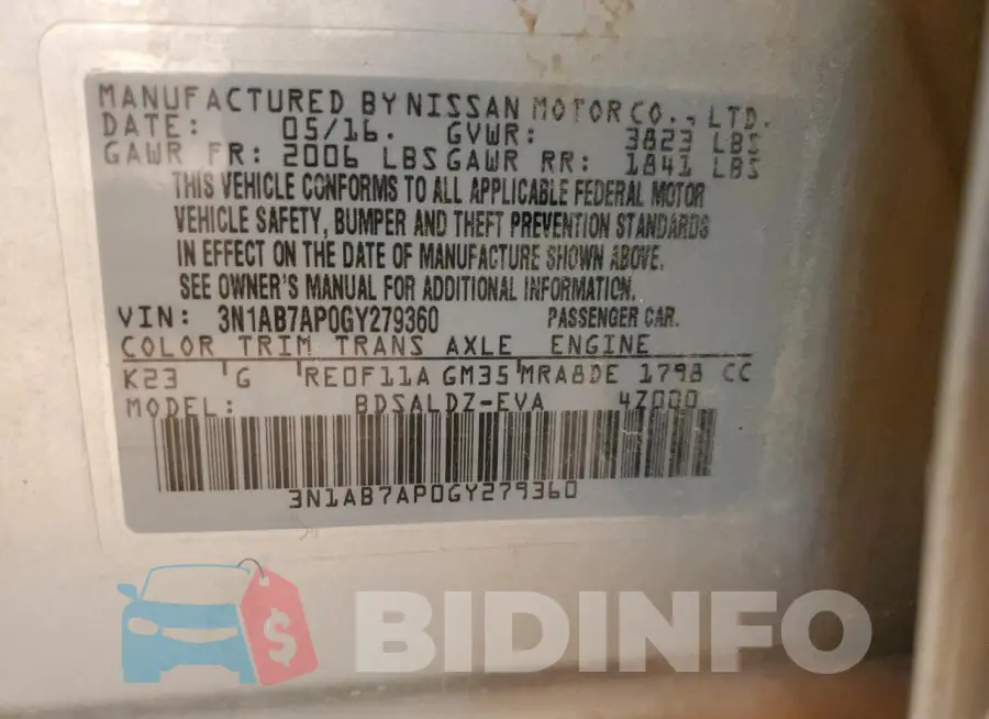 3N1AB7AP0GY279360 Photo# 12