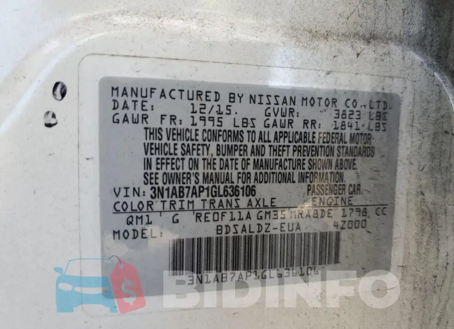 3N1AB7AP1GL636106 Photo# 12