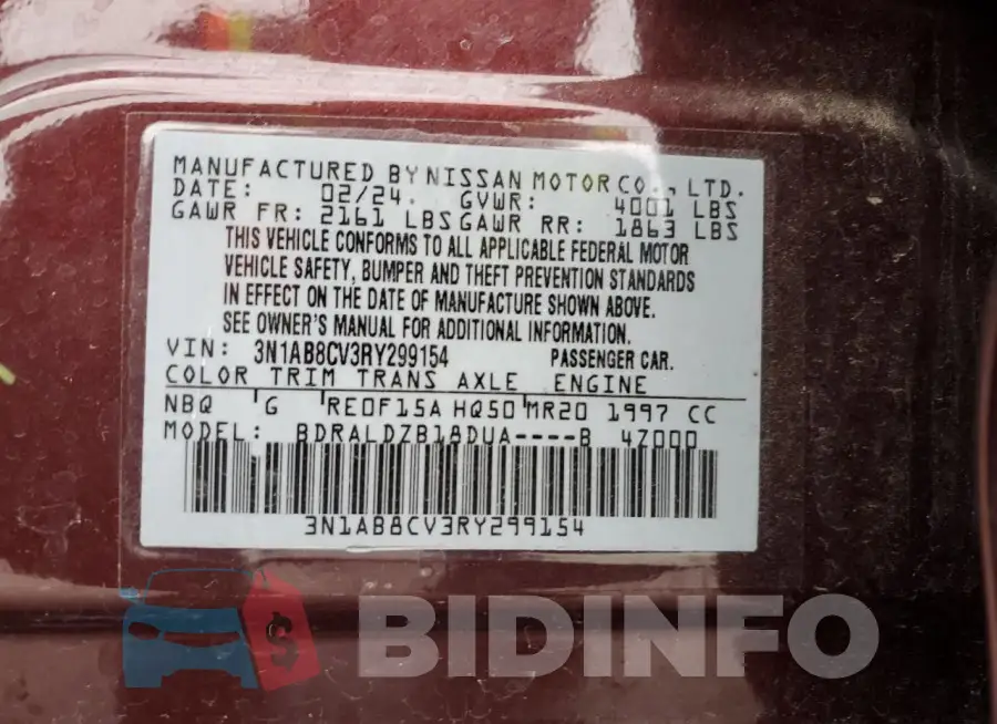 3N1AB8CV3RY299154 Photo# 12