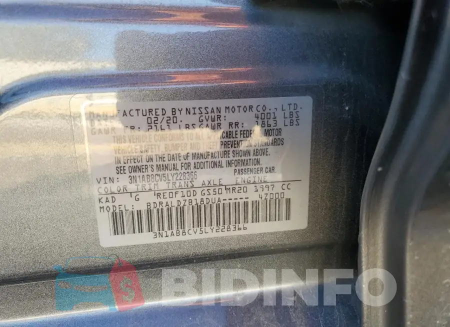 3N1AB8CV5LY228366 Photo# 13